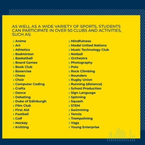 co-curricular 7-11 clubs and activities